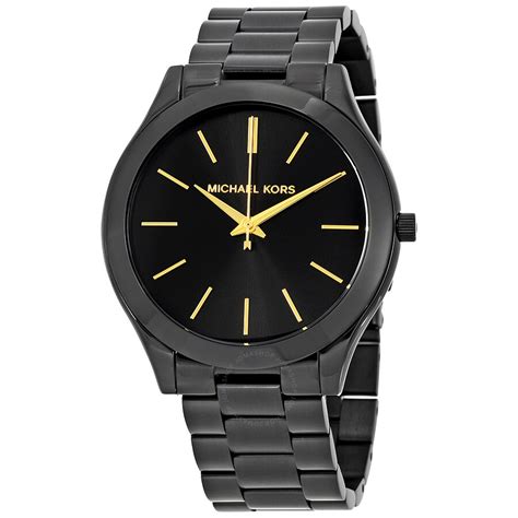 michael kors herrenuhr runway slim|michael kors black chronograph watch.